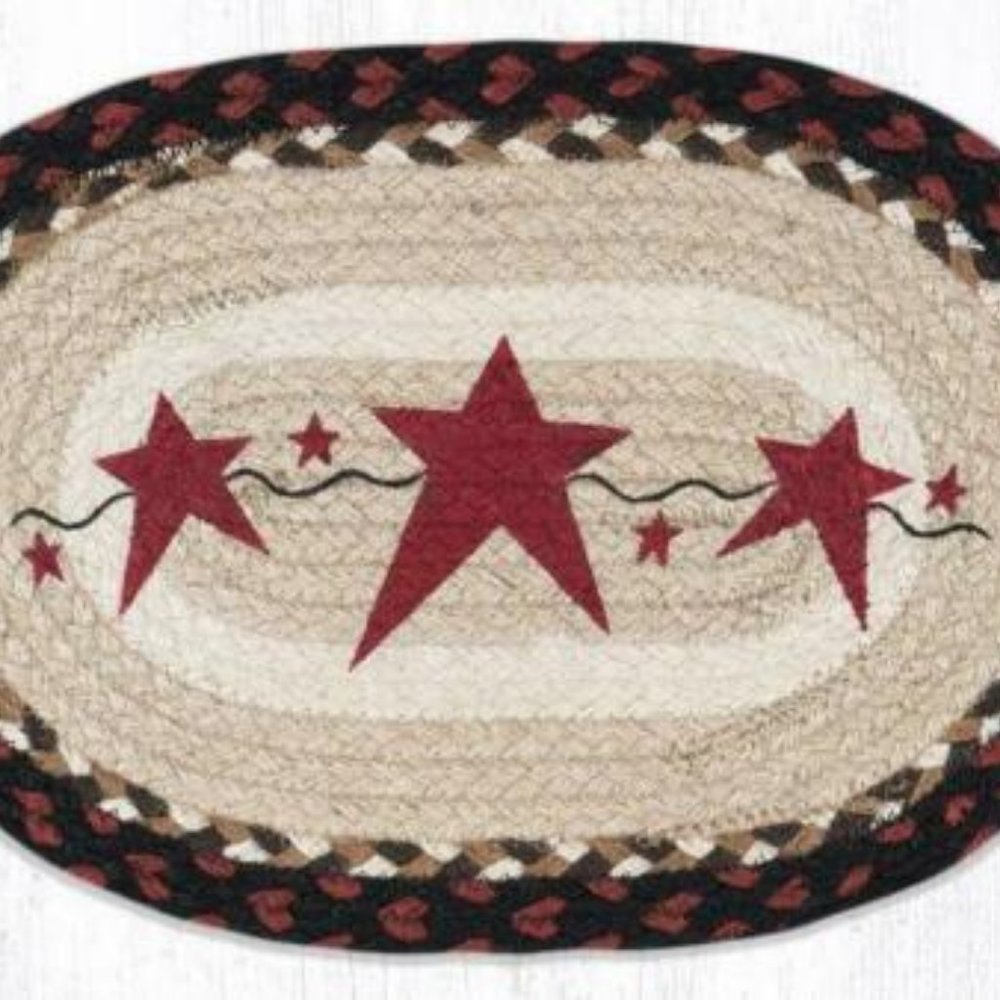 Primitive Oval Braided Placemat Reversible 13"x19"